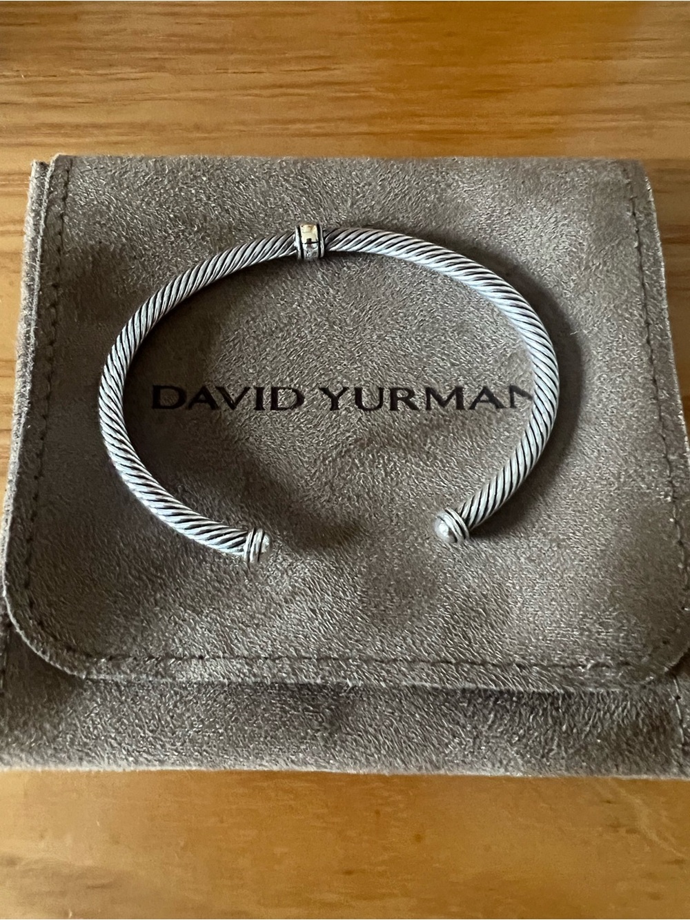 Cable Flex Station Bracelet in Sterling Silver with 14K Yellow Gold